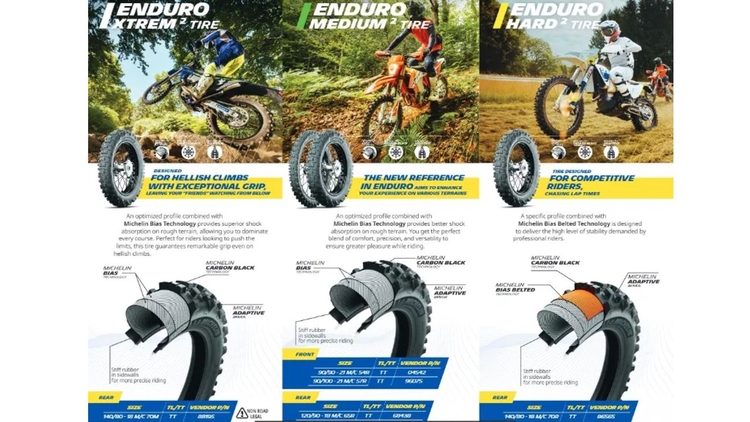 thumbnail image 2 of Michelin Enduro Medium Tire Set – 140/80-18 & 90/90-21 Front & Rear Combo For Off-Road & Trail 2 of 6