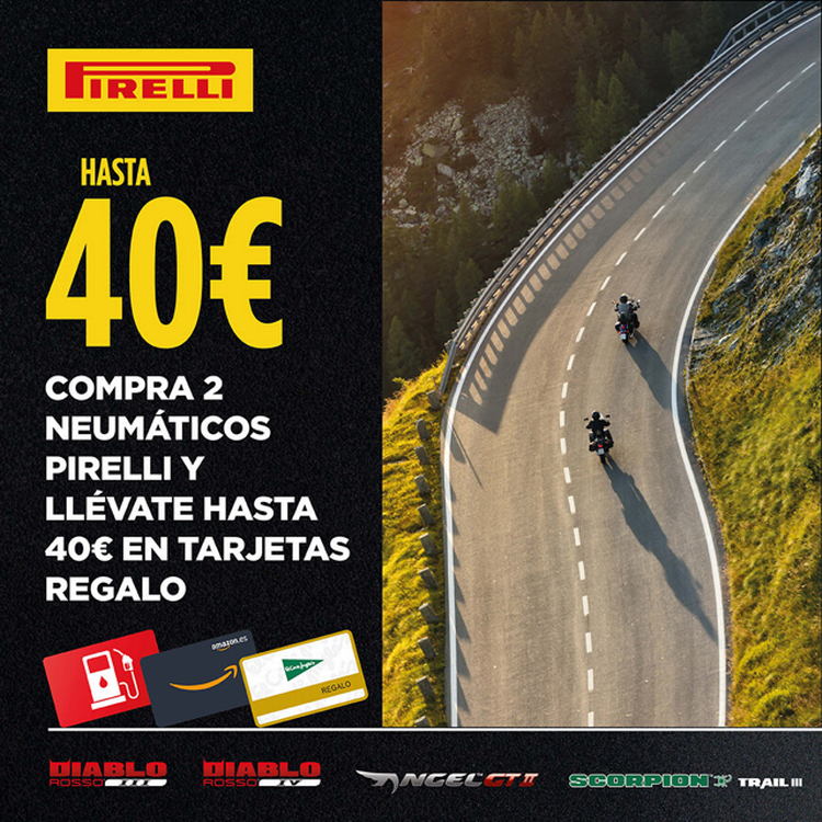 Promoción de neumáticos para motocicleta PIRELLI