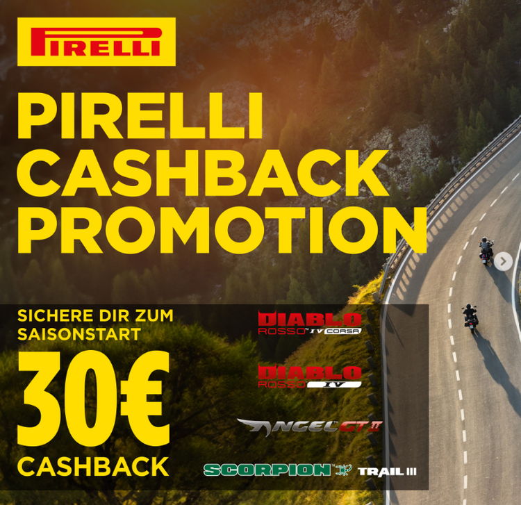 Promozione pneumatici moto PIRELLI
