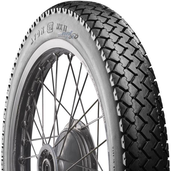 Avon SAFETY MILEAGE 3.25 -17 (50S) Avon Safety Mileage MK II AM7 A framdäck / bakdäck slanglösa Klassisk MC Däck M/C 