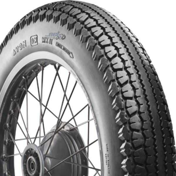 Avon SAFETY MILEAGE 5.00 -16 (69S) Avon Safety Mileage MK II AM7 C Tire ta 'quddiem / Tire ta 'wara TubeType Classic Tajers tal-muturi M/C 