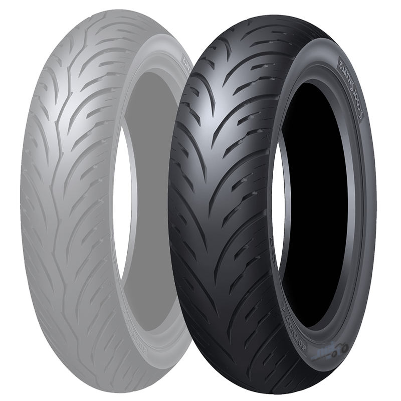 Dunlop SCOOTSMART 140/70 -14 (68S) Dunlop ScootSmart 2 Rear Tire Tubeless Scooter Motorcycle Tires M/C 