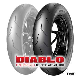 Pirelli DIABLO ROSSO SCOOTER 120/80 -12 (55P) DIABLO ROSSO SCOOTER SC Hinterreifen TL-Schlauchlos Scooter Motorradreifen M/C 